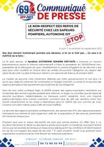 Communiqué de presse - Repos de sécurité SDMIS69